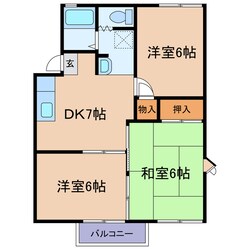 パレスタキザワの物件間取画像